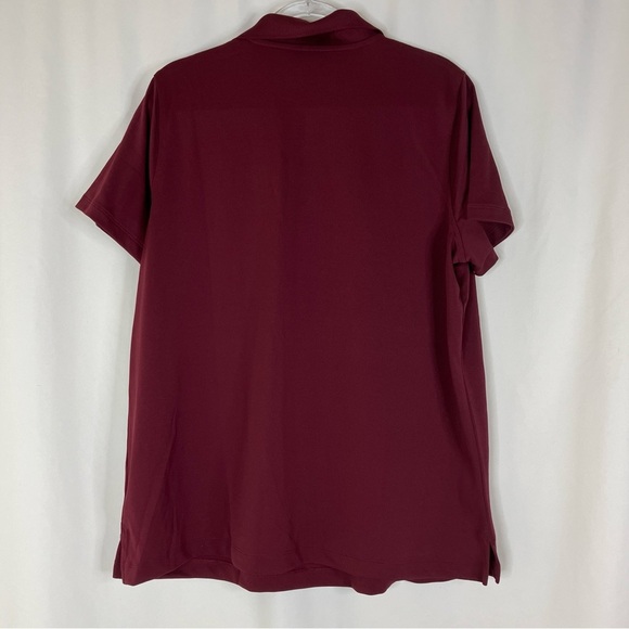 Lands' End | Burgundy Polyester Short Sleeve Polo Tee 1X - Picture 5 of 5